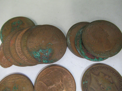 Large Collection Coins Assortment Copper Unknown