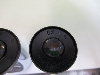 LEITZ ERNST LOT PAIR LENS 6X EYEPIECE MICROSCOPE PART AS PICTURED X7-A-99