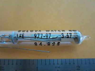 Vintage Bulova Quartz Crystal Glass Holder Frequency 84.825 MHz