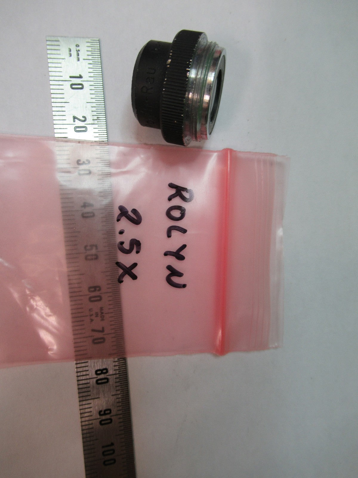 ROLYN GERMANY OBJECTIVE 2.5X LENS  MICROSCOPE PART AS PICTURED T5-A-91