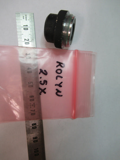 ROLYN GERMANY OBJECTIVE 2.5X LENS  MICROSCOPE PART AS PICTURED T5-A-91