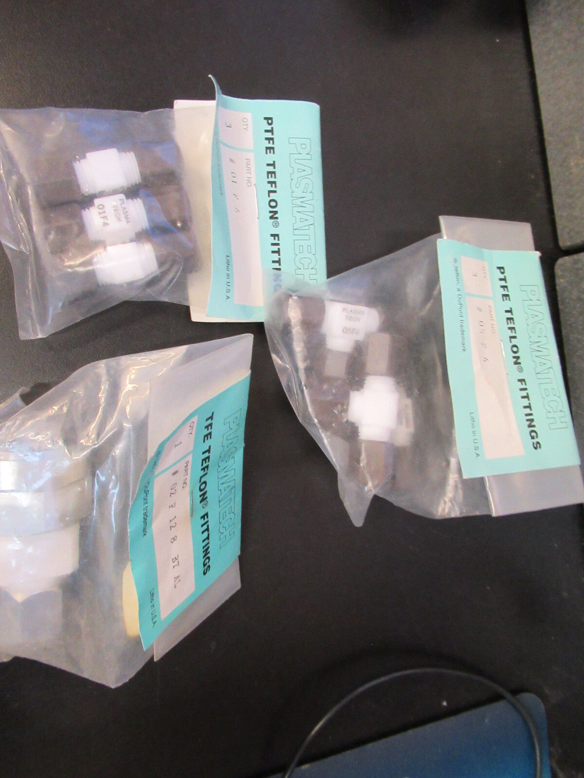 Plasmatech Fixtures Fittings Teflon Ptfe Vacuum Items Lot