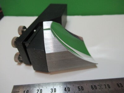 OPTICAL CONCAVE MIRROR ALUMINUM METAL fair, stained OPTICS AS PICTURED &15-A-07