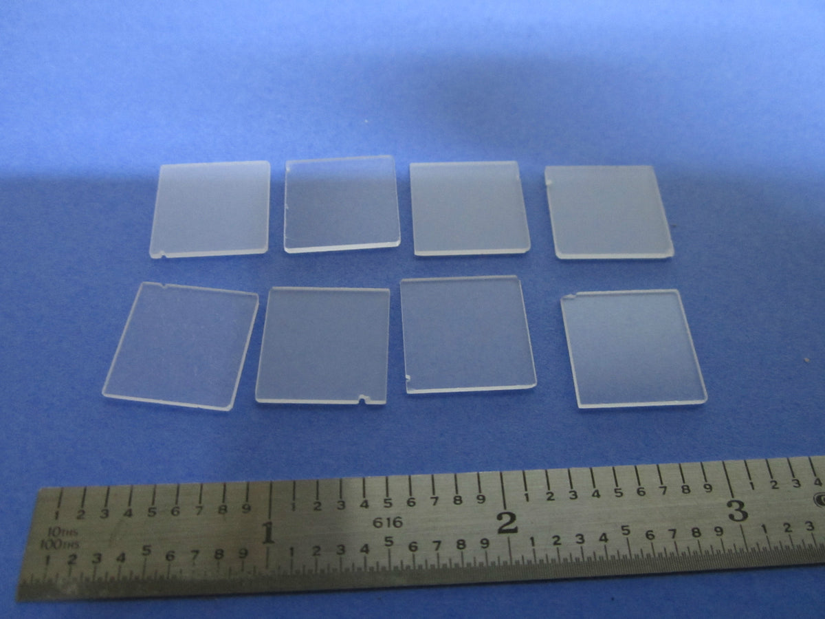 Lot 8 ea Quartz Blanks square polished and etched Sc cut ???