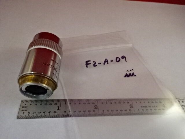 MIKROSKOPTEIL OBJEKTIV LEITZ GERMANY FLUOTAR 100X INFINI OPTICS AS IS #F2-A-9