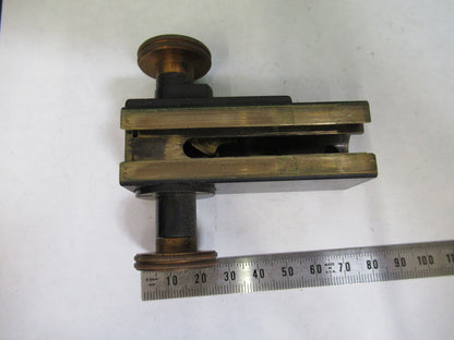 ANTIQUE BAUSCH LOMB MICRO STAGE KNOBS BRASS MICROSCOPE PART AS PICTURED S7-A-08