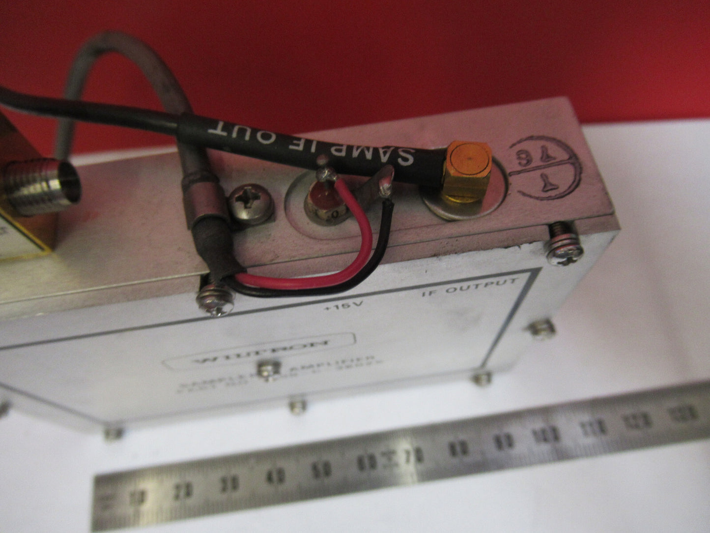 AMPLIFIER SAMPLER 6700-C-36025 MICROWAVE RF FREQUENCY GHz WILTRON AS PIC T7-A-34