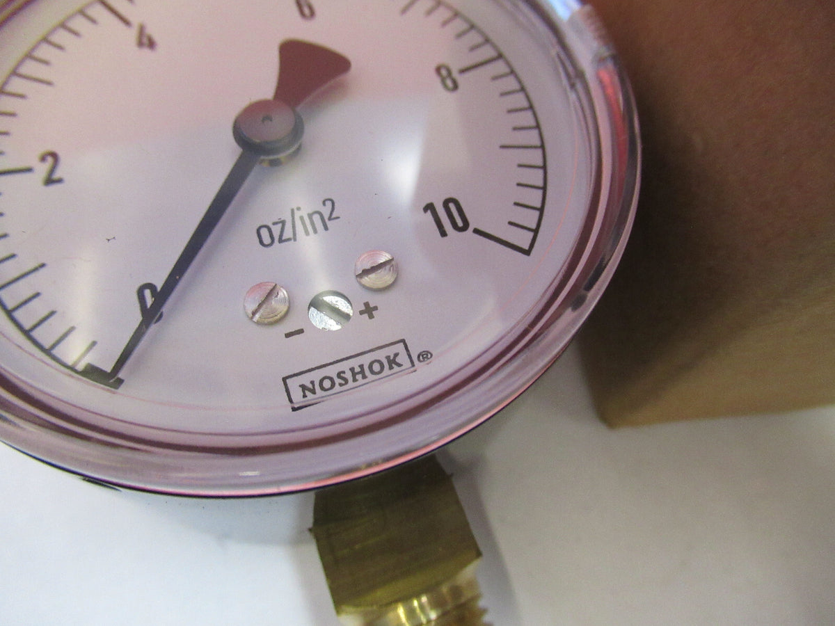 NOSHOK MANOMETER DIAPHRAGM GAUGE SWISS 25-250-10 OZ/IN2 AS PICTURED &H9-B-23