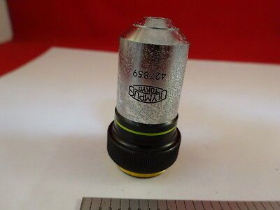 MICROSCOPE PART OLYMPUS JAPAN OBJECTIVE M40 40X OPTICS AS IS #21-A-14