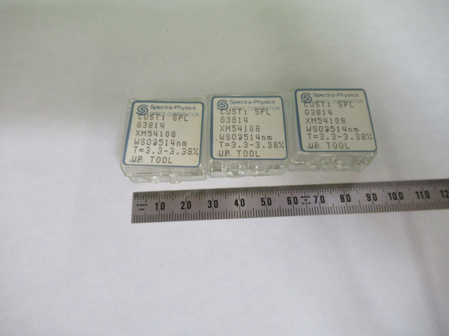 LOT OPTICAL SPECTRA PHYSICS  514nm LENS PHOTONICS OPTICS AS PICTURED T6-B-24