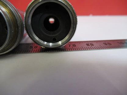LOT 3ea OBJECTIVE BAUSCH LOMB VINTAGE MICROSCOPE PART AS PICTURED S3-B-22