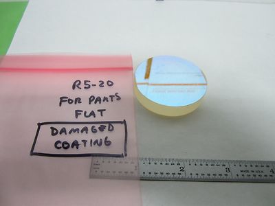 Optical Flat [coating damaged, scratches] Optics AS IS