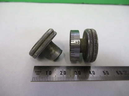 ERNST LEITZ GERMANY SET OF KNOBS ANTIQUE MICROSCOPE PART as pic H3-B-20