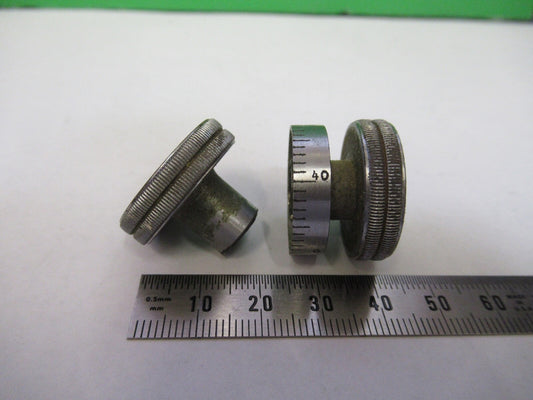 ERNST LEITZ GERMANY SET OF KNOBS ANTIQUE MICROSCOPE PART as pic H3-B-20