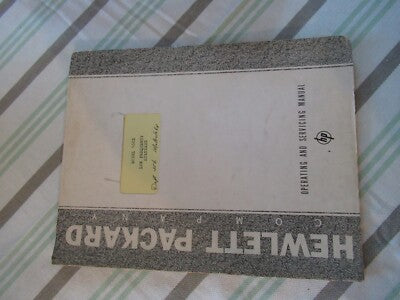 Collectable Rare HP Hewlett-Packard 100D Frequency Standard Manual 1956