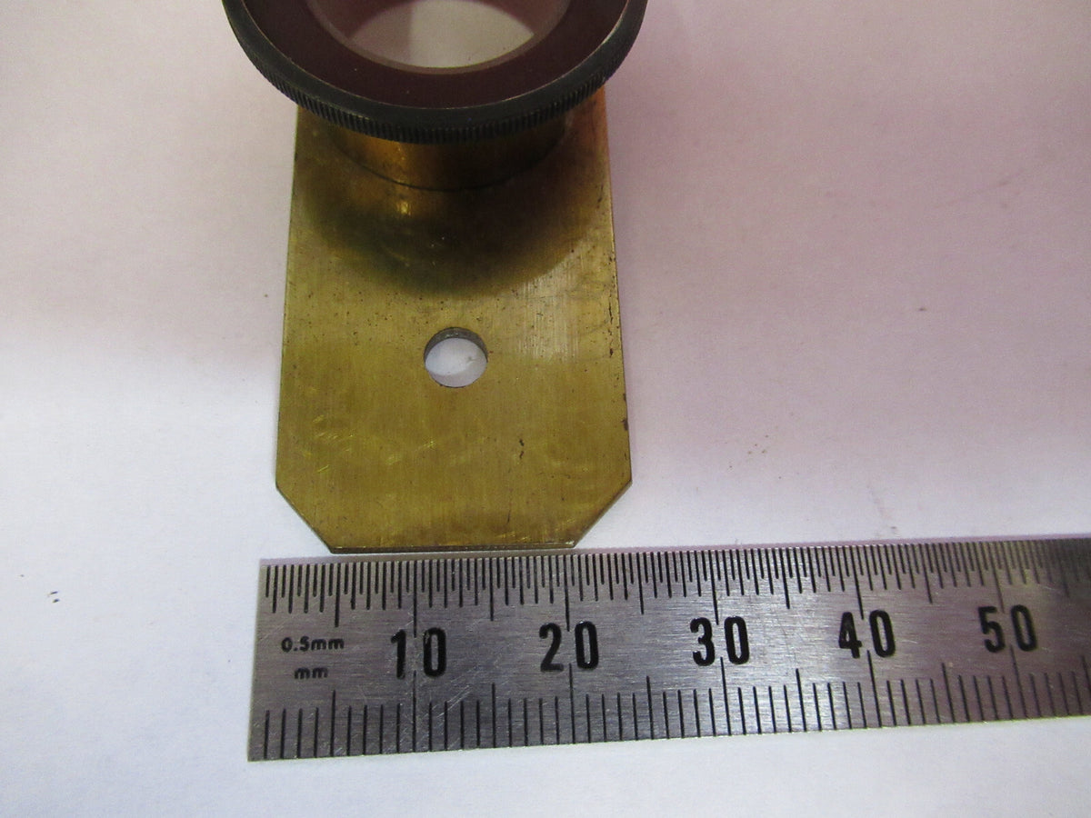 ANTIQUE BRASS COMPRESSORIUM STAGE LONDON MICROSCOPE PART AS PICTURED F8-A-24