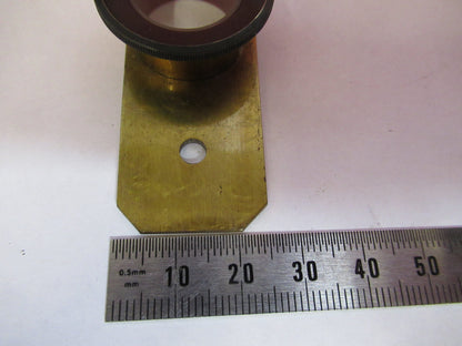 ANTIQUE BRASS COMPRESSORIUM STAGE LONDON MICROSCOPE PART AS PICTURED F8-A-24