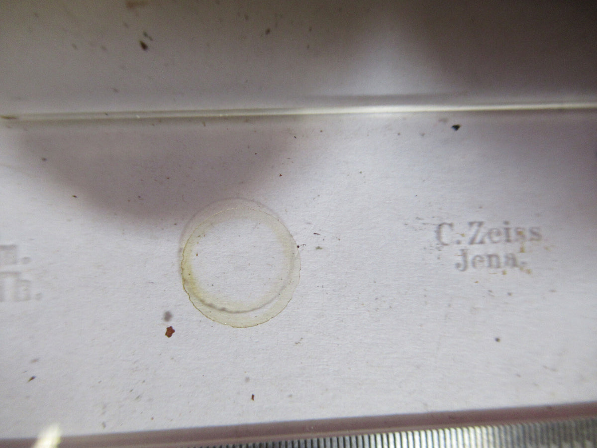 ANTIQUE CARL ZEISS CALIBRATION MICROMETER MICROSCOPE PART AS PICTURED F8-A-53