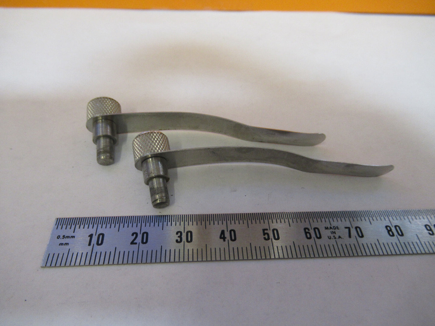Antique American Optical Co. Spencer Lens Co. American Pair Clips Microscope Part