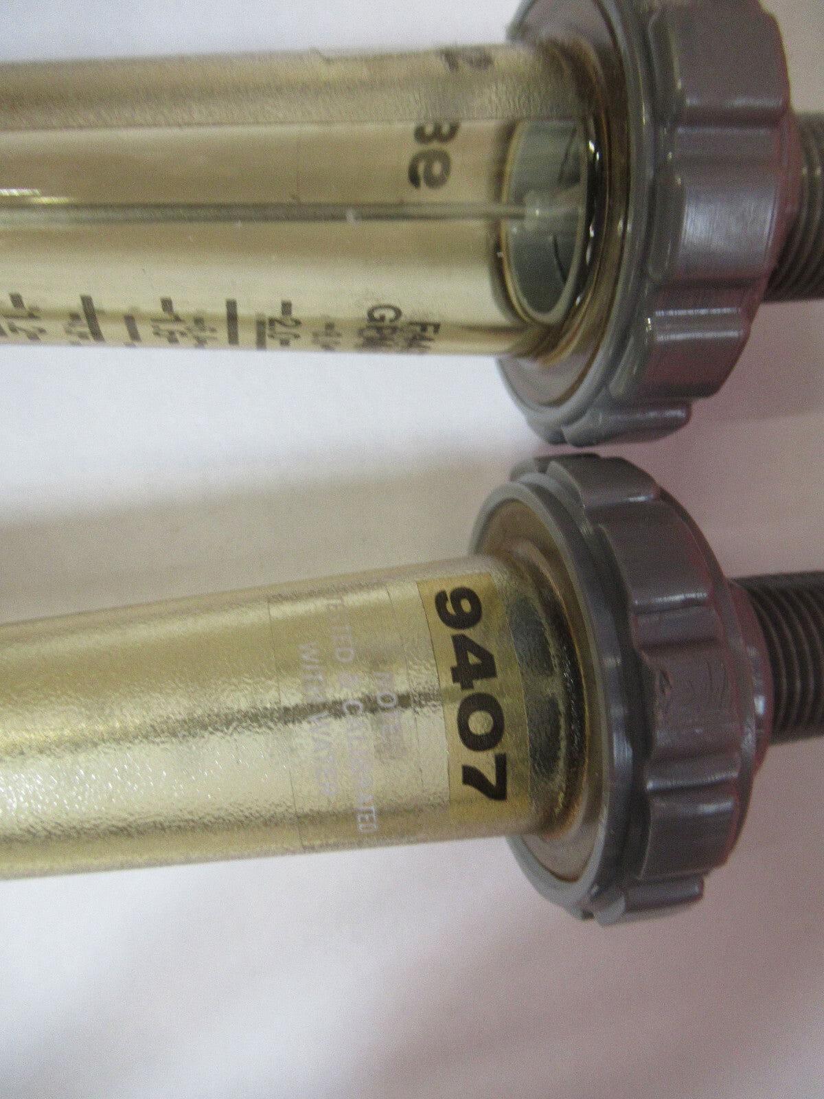 PLASTIC FLOW METER PAIR F44376 AS PICTURED G4-A-12