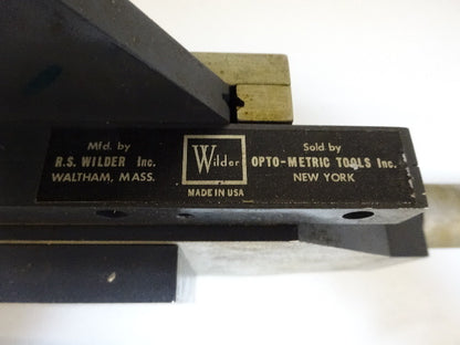 WILDER OPTO-METRIC TOOLS XY MICROMETER STAGE TABLE GERMANY AS IS #TC-1