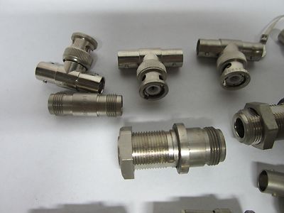 LOT 17 EA BNC T's ADAPTORS ETC FREQUENCY RF MICROWAVE BIN#FI-V-71