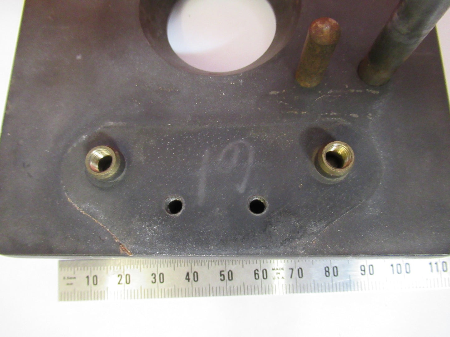 ANTIQUE SPENCER AO STAGE TABLE SPECIMEN MICROSCOPE PART AS PICTURED V7-A-88