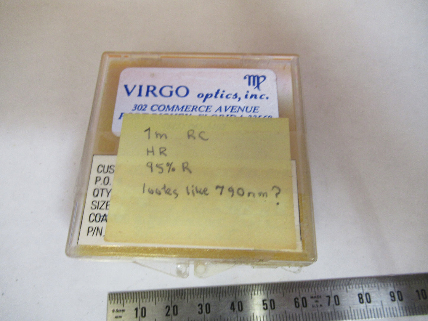 OPTICAL ex-NASA COATED LENS PRO LASER OPTICS AS PICTURED Y4-A-102