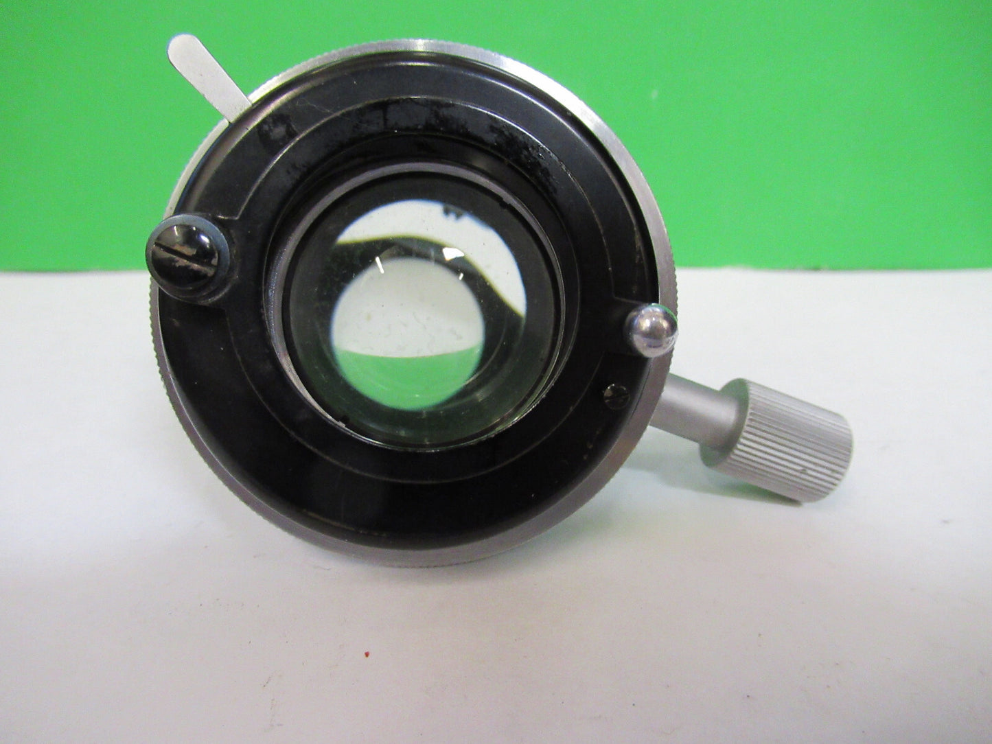 ANTIQUE LEITZ GERMANY CONDENSER + IRIS MICROSCOPE PART AS PICTURED X6-A-117