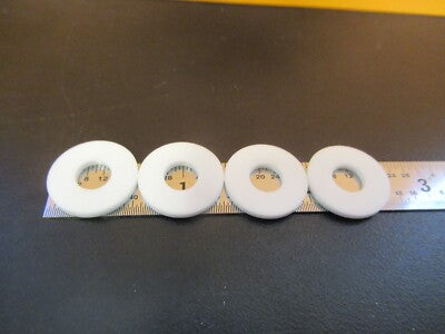 LOT 4 EA ALUMINA CERAMIC WASHERS HIGH TEMPERATURE PARTS AS PICTURED &A3-B-51
