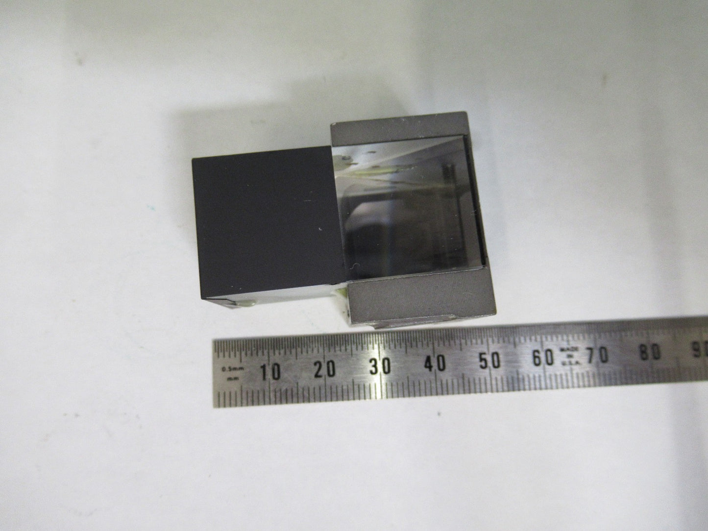 OLYMPUS JAPAN BEAM SPLITTER PRISM GLASS MICROSCOPE PART AS PICTURED W3-C-43