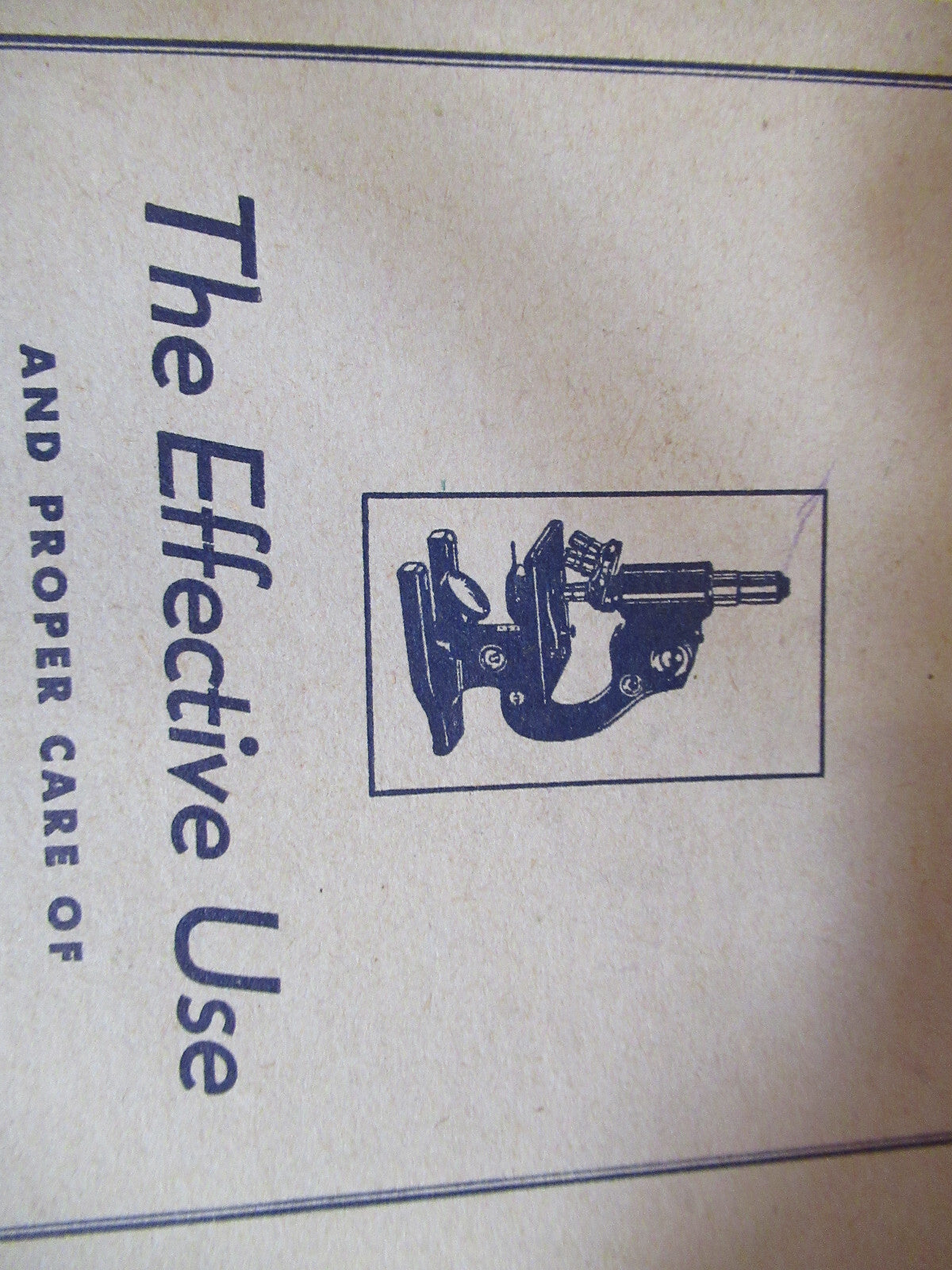 American Optical Co. Spencer Lens Co. Booklet 1941 Antique Microscope Part