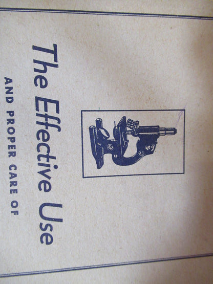 American Optical Co. Spencer Lens Co. Booklet 1941 Antique Microscope Part