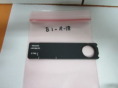MICROSCOPE PART FILTER SLIDE OBJ.5 GERMANY 505020 OPTICS BIN#B1-R-18