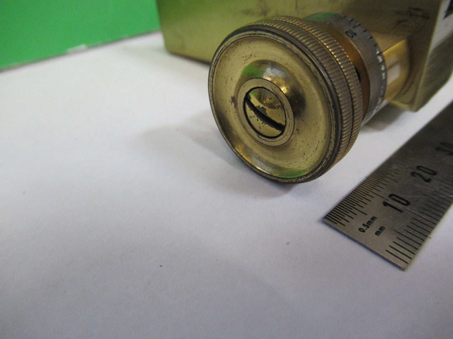ANTIQUE BRASS LEITZ GERMANY STAGE KNOBS MICROSCOPE PART AS PICTURED V3-A-33