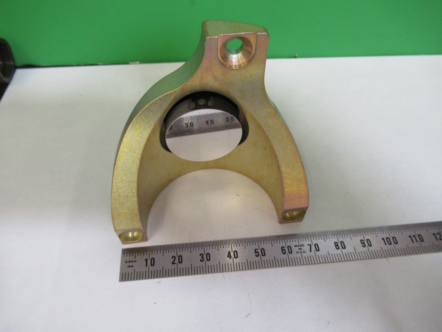 OLYMPUS JAPAN MOUNTED GLASS FLAT MIRROR MICROSCOPE PART AS PICTURED T4-A-29