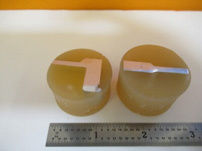 Los 2 Stück METALLOGRAPHISCHES METALLQUERSCHNITTPROBE MIKROSKOPISCHE PROBE &amp;A7-A-22