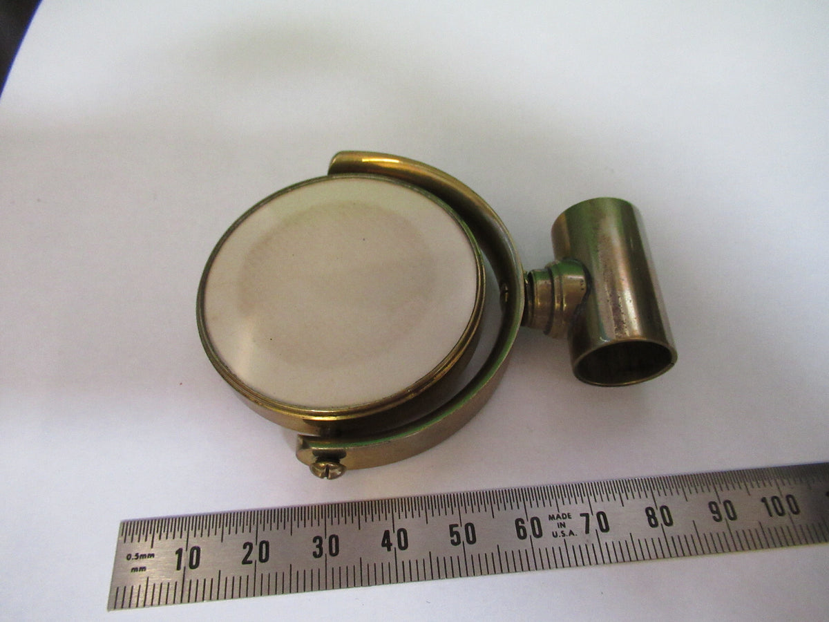 Antique Brass Mirror James Parkes England Microscope Part