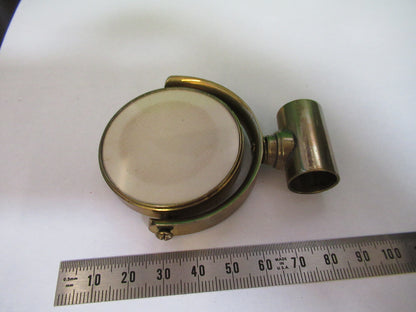 Antique Brass Mirror James Parkes England Microscope Part