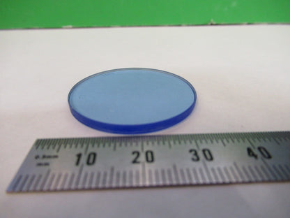 ZEISS GERMANY GLASS FILTER LIGHT BLUE OPTICS MICROSCOPE PART AS PICTURED V8-B-27
