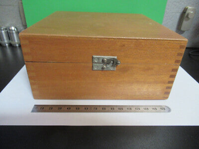 EMPTY WOOD BOX LEITZ WETZLAR GERMANY MICROSCOPE PART AS PICTURED R9-A-62