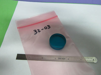 OPTICAL BLUE THICK FILTER MIL SPEC LASER OPTICS AS IS BIN#32-03