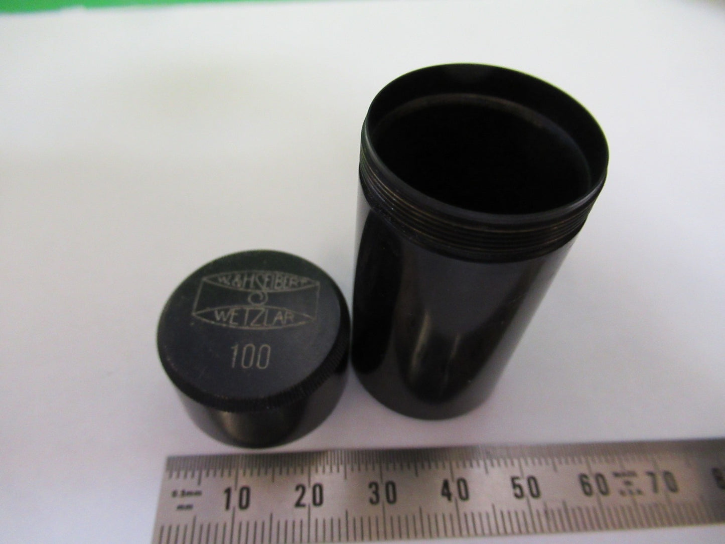 SEIBERT WETZLAR BRASS EMPTY CAN OBJECTIVE MICROSCOPE PART AS PICTURED U9-A-03