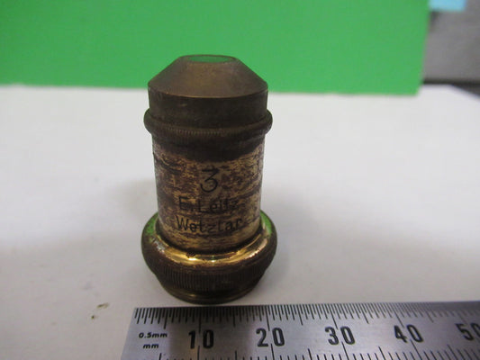 ERNST LEITZ "3" GERMANY OBJECTIVE OPTICS MICROSCOPE PART AS PICTURED Y3-B-36