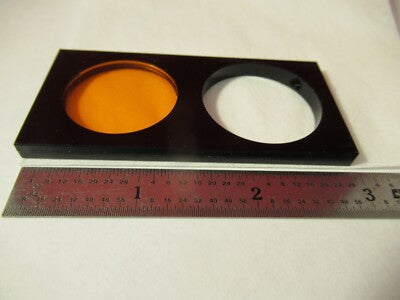 OLYMPUS ORANGE FILTER SLIDE OPTICS MICROSCOPE PART AS PICTURED &FT-5-136
