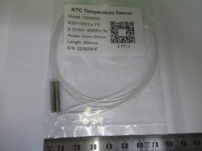 PAIR NTC THERMISTOR TEMPERATURE SENSOR 10000 OHMS  3X20mm AS PICTURED R7-B-73