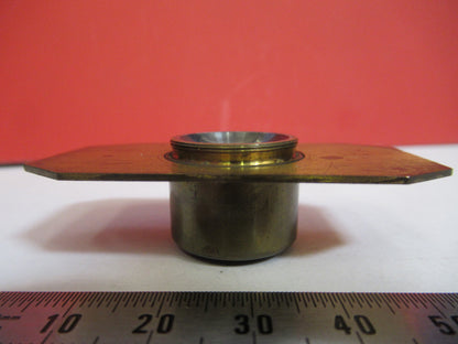 ANTIQUE BRASS COMPRESSORIUM STAGE LONDON MICROSCOPE PART AS PICTURED F8-A-46
