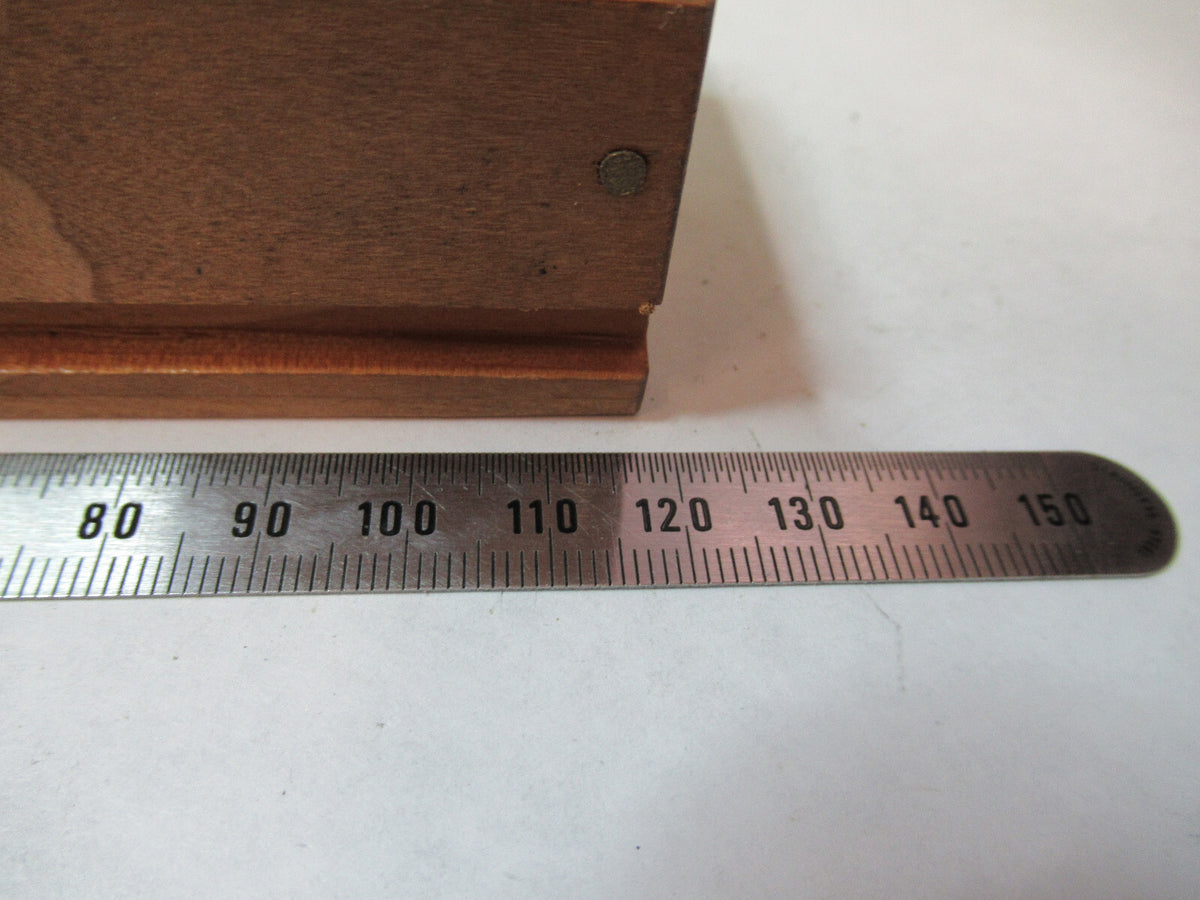 ANTIQUE BAUSCH LOMB MINI WOOD BOX MICROSCOPE PART AS PICTURED  X2-A-85