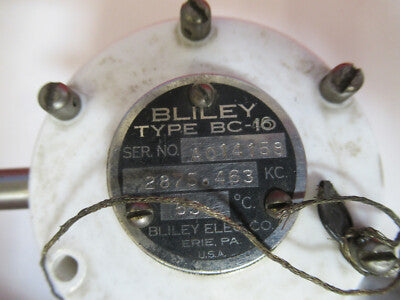 FÜR TEILE ANTIKER BLILEY ELEKTRISCHER QUARZ BC46 KRISTALLKERAMIK WIE ABGEBILDET 3-DTA9