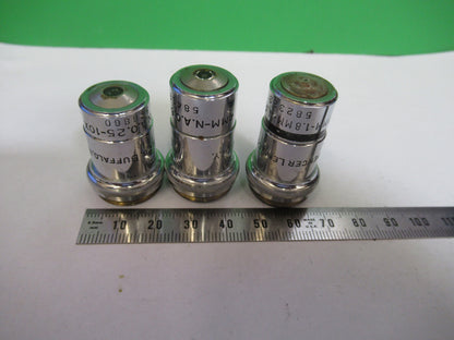 Lot Spencer Lens Co. Objective 10X 44X 95X Microscope Part Optics American Optical Co